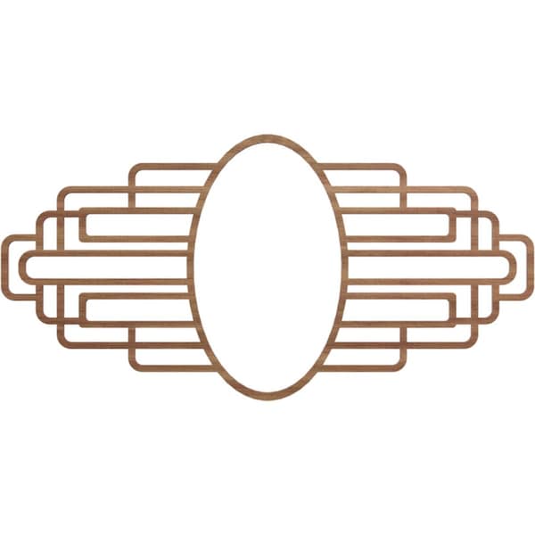 Ekena Millwork Elizabeth Wood Fretwork Prcd Ceiling Medallion, Walnut, 24"W x 12"H x 6 5/8"IW x 11 3/8"IH x 3/8"T CMWP24X12X0375EBWA - main